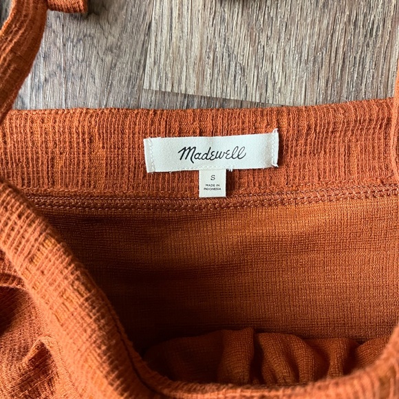 🛑 SOLD 🛑 EUC MADEWELL Crosshatch Tie Strap Tank top - Picture 2 of 4